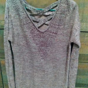 Sweater with criss cross back